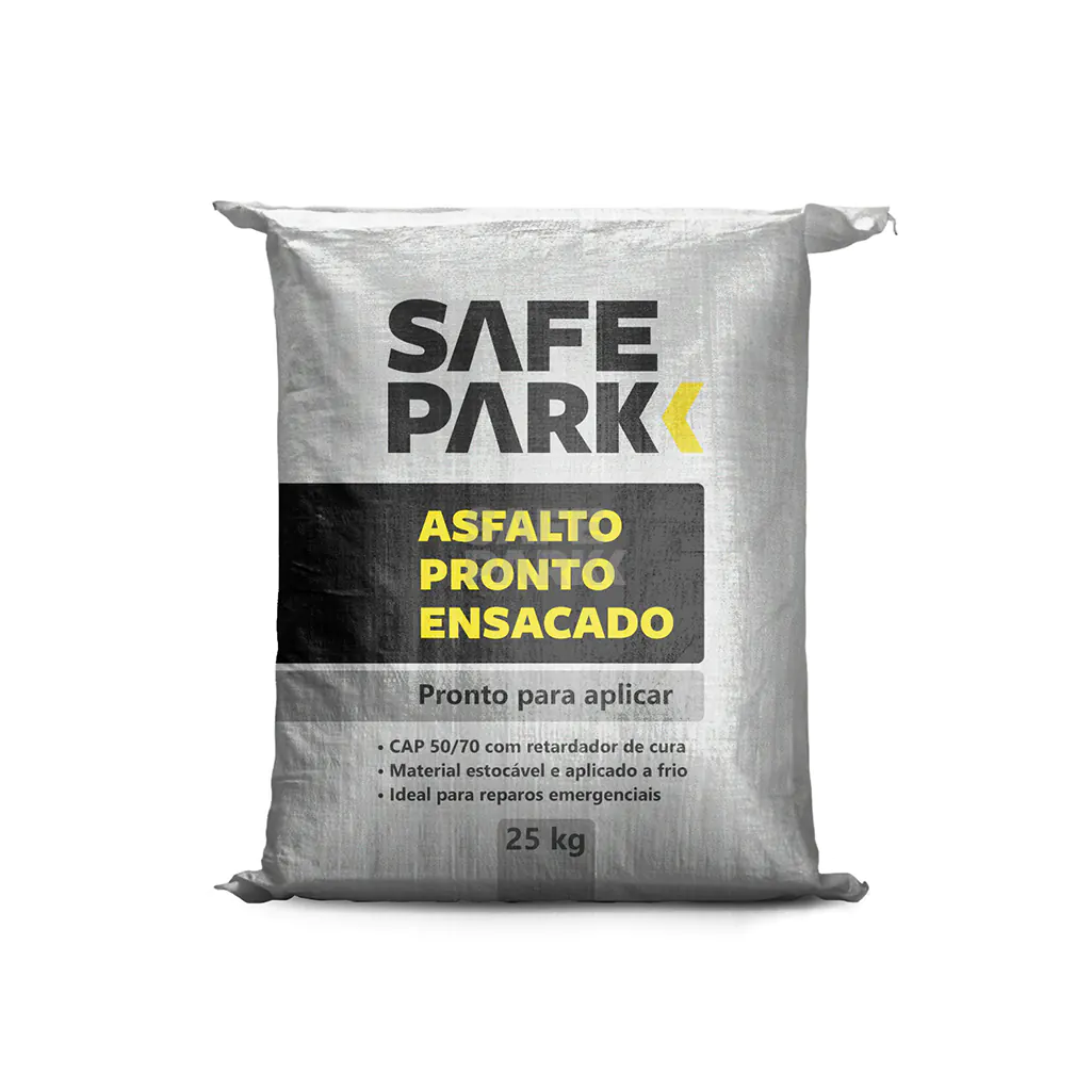 Asfalto Pronto Ensacado - 25Kg - Safe Park Sinalização
