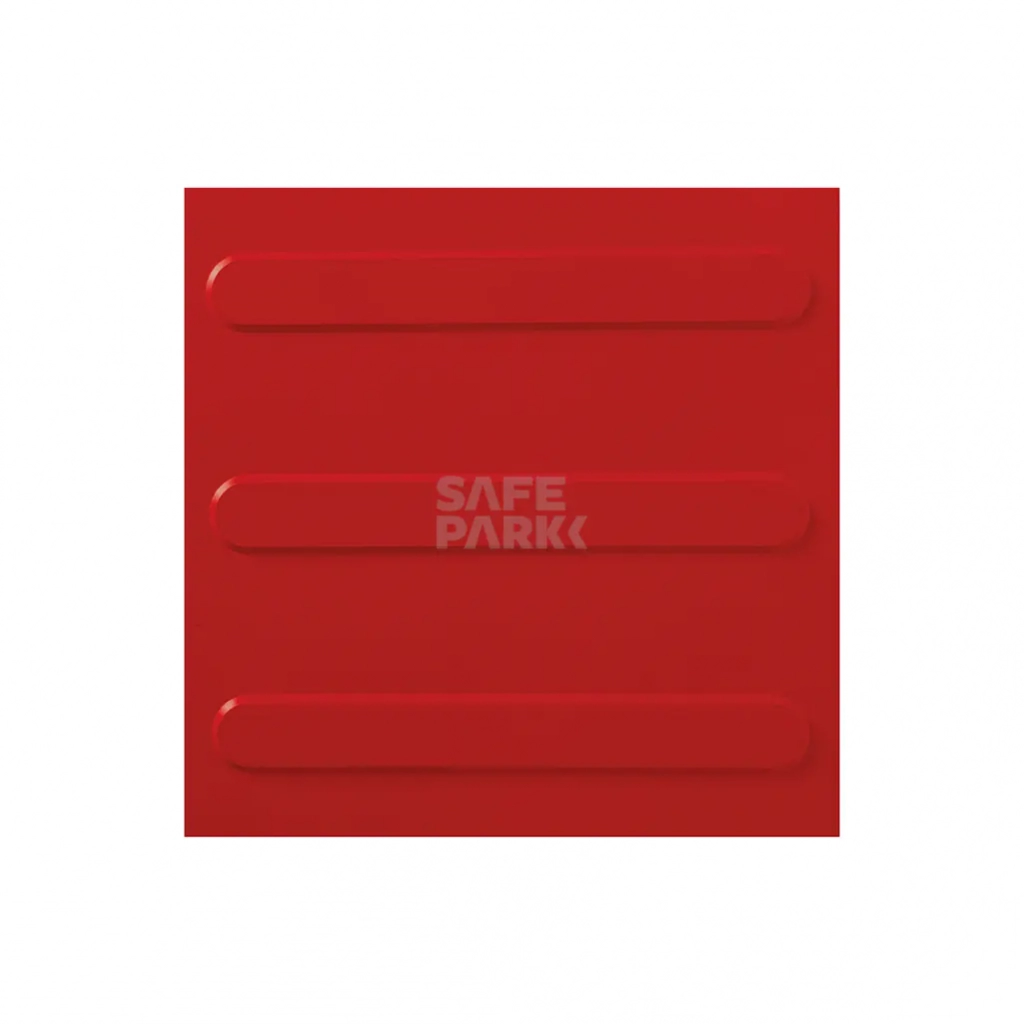 Piso Tátil Direcional 25x25cm – Vermelho Safe Park